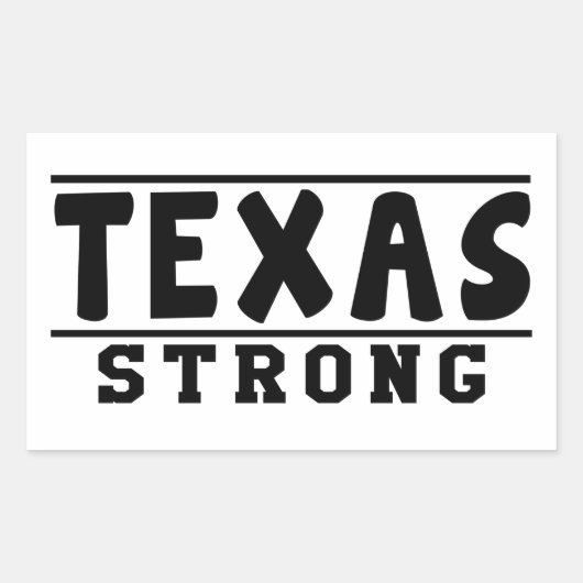 Sticker Rectangulaire Texas Strong Designs (Devant)
