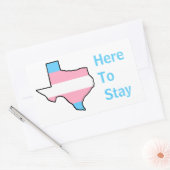 Sticker Rectangulaire Texas Trans ici pour rester (Enveloppe)