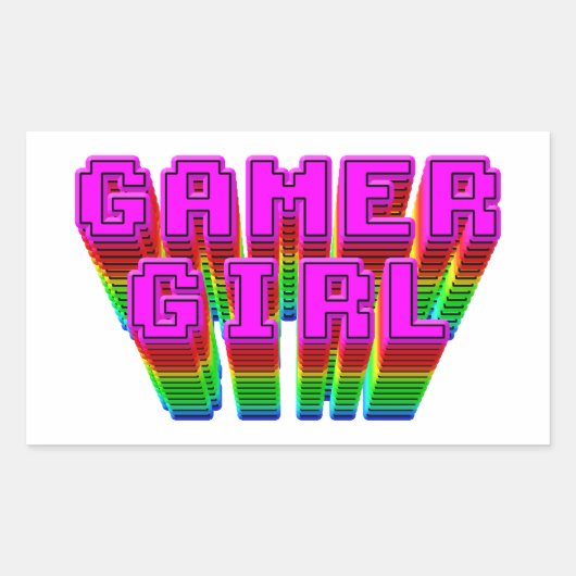 Sticker Rectangulaire Texte de la fille du joueur (Devant)