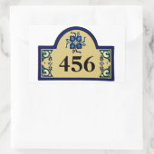 Sticker Rectangulaire Texte de modification des numéros de maison (Sac)