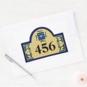 Sticker Rectangulaire Texte de modification des numéros de maison (Enveloppe)