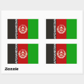 Sticker Rectangulaire texte du symbole du pays d'afghanistan (Feuille)