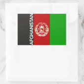 Sticker Rectangulaire texte du symbole du pays d'afghanistan (Sac)