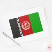 Sticker Rectangulaire texte du symbole du pays d'afghanistan (Enveloppe)