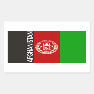 Sticker Rectangulaire texte du symbole du pays d'afghanistan