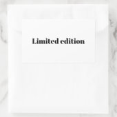 Sticker Rectangulaire Texte en édition limitée (Sac)