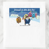 Sticker Rectangulaire Texte personnalisé Basque Olentzero scène de neige (Sac)