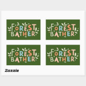 Sticker Rectangulaire Texte personnalisé du segment de forêt (Feuille)