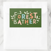 Sticker Rectangulaire Texte personnalisé du segment de forêt (Sac)
