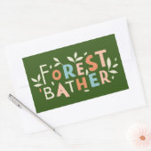 Sticker Rectangulaire Texte personnalisé du segment de forêt (Enveloppe)