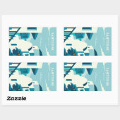 Sticker Rectangulaire Texte personnalisé Grèce (Feuille)