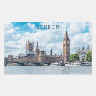 Sticker Rectangulaire Texte personnalisé Londres