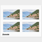 Sticker Rectangulaire Texte personnalisé Monténégro (Feuille)