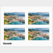 Sticker Rectangulaire Texte personnalisé Monténégro (Feuille)