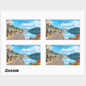 Sticker Rectangulaire Texte personnalisé Monténégro (Feuille)