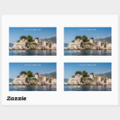 Sticker Rectangulaire Texte personnalisé Monténégro (Feuille)