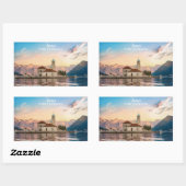 Sticker Rectangulaire Texte personnalisé Monténégro (Feuille)