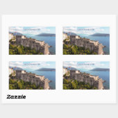 Sticker Rectangulaire Texte personnalisé Monténégro (Feuille)