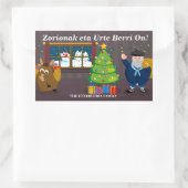 Sticker Rectangulaire Texte personnalisé, Olentzero Navidad / Scène de N (Sac)