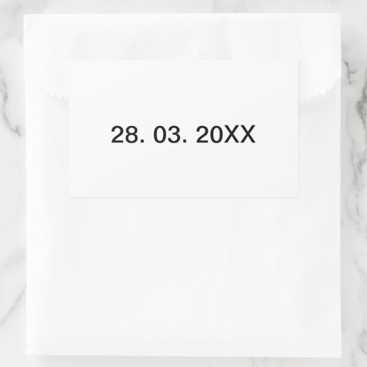 Sticker Rectangulaire Texte personnel modifiable utile (Sac)