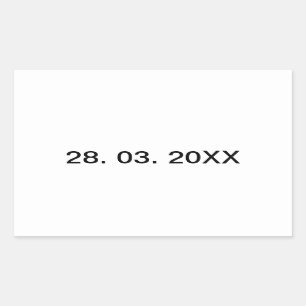 Sticker Rectangulaire Texte personnel utile modifiable