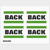 STICKER RECTANGULAIRE TEXTE RETOUR (Feuille)