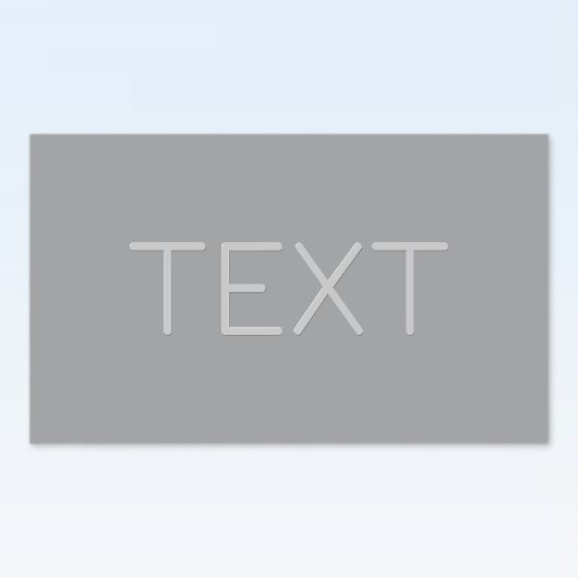 Sticker Rectangulaire Texte simple à 3 dimensions | Gray