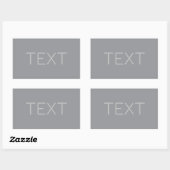 Sticker Rectangulaire Texte simple à 3 dimensions | Gray (Feuille)