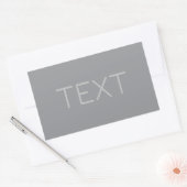 Sticker Rectangulaire Texte simple à 3 dimensions | Gray (Enveloppe)