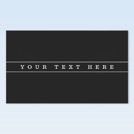 Sticker Rectangulaire Texte simple élégant et fines rayures