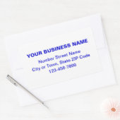 Sticker Rectangulaire Textes bleus minimaux de la marque sur blanc (Enveloppe)