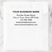 Sticker Rectangulaire Textes bruts Marque commerciale en blanc (Sac)