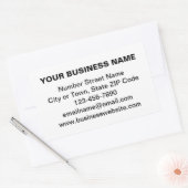 Sticker Rectangulaire Textes bruts Marque commerciale en blanc (Enveloppe)