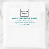 Sticker Rectangulaire Textes minimaux verts Turquoises de marque commerc (Sac)