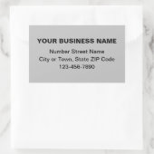 Sticker Rectangulaire Textes simples minimes Marque commerciale sur gris (Sac)