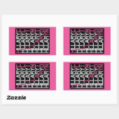 Sticker Rectangulaire textuel d'hillary clinton (Feuille)