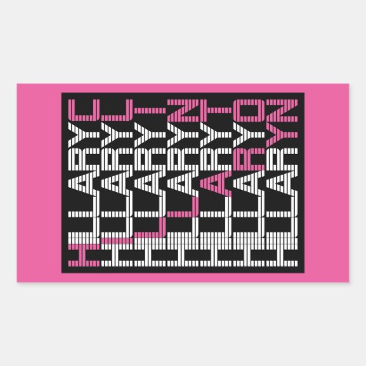 Sticker Rectangulaire textuel d'hillary clinton (Devant)