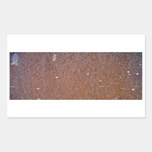 Sticker Rectangulaire Texture Brown en métal de rouille