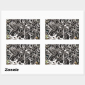 Sticker Rectangulaire texture de fond motif Abstrait (Feuille)