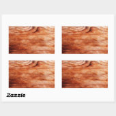 Sticker Rectangulaire Texture du grain de bois (Feuille)