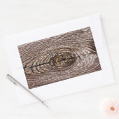 Sticker Rectangulaire Texture du grain de bois (Enveloppe)