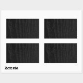 Sticker Rectangulaire Texture en bois noir personnalisée (Feuille)
