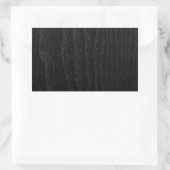 Sticker Rectangulaire Texture en bois noir personnalisée (Sac)
