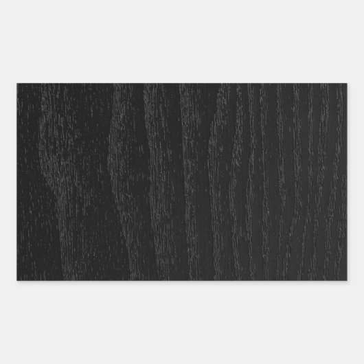 Sticker Rectangulaire Texture en bois noir personnalisée (Devant)