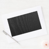 Sticker Rectangulaire Texture en bois noir personnalisée (Enveloppe)