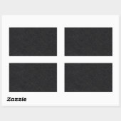 Sticker Rectangulaire Texture en cuir noir (Feuille)