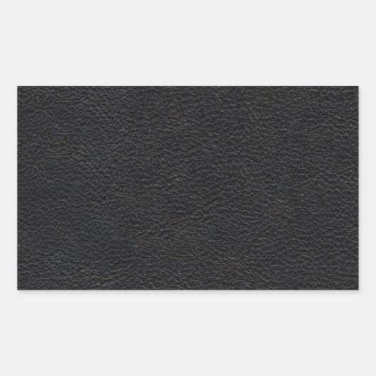 Sticker Rectangulaire Texture en cuir noir (Devant)