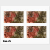Sticker Rectangulaire Texture en pierre rouge/Brown (Feuille)