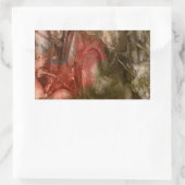 Sticker Rectangulaire Texture en pierre rouge/Brown (Sac)