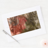 Sticker Rectangulaire Texture en pierre rouge/Brown (Enveloppe)